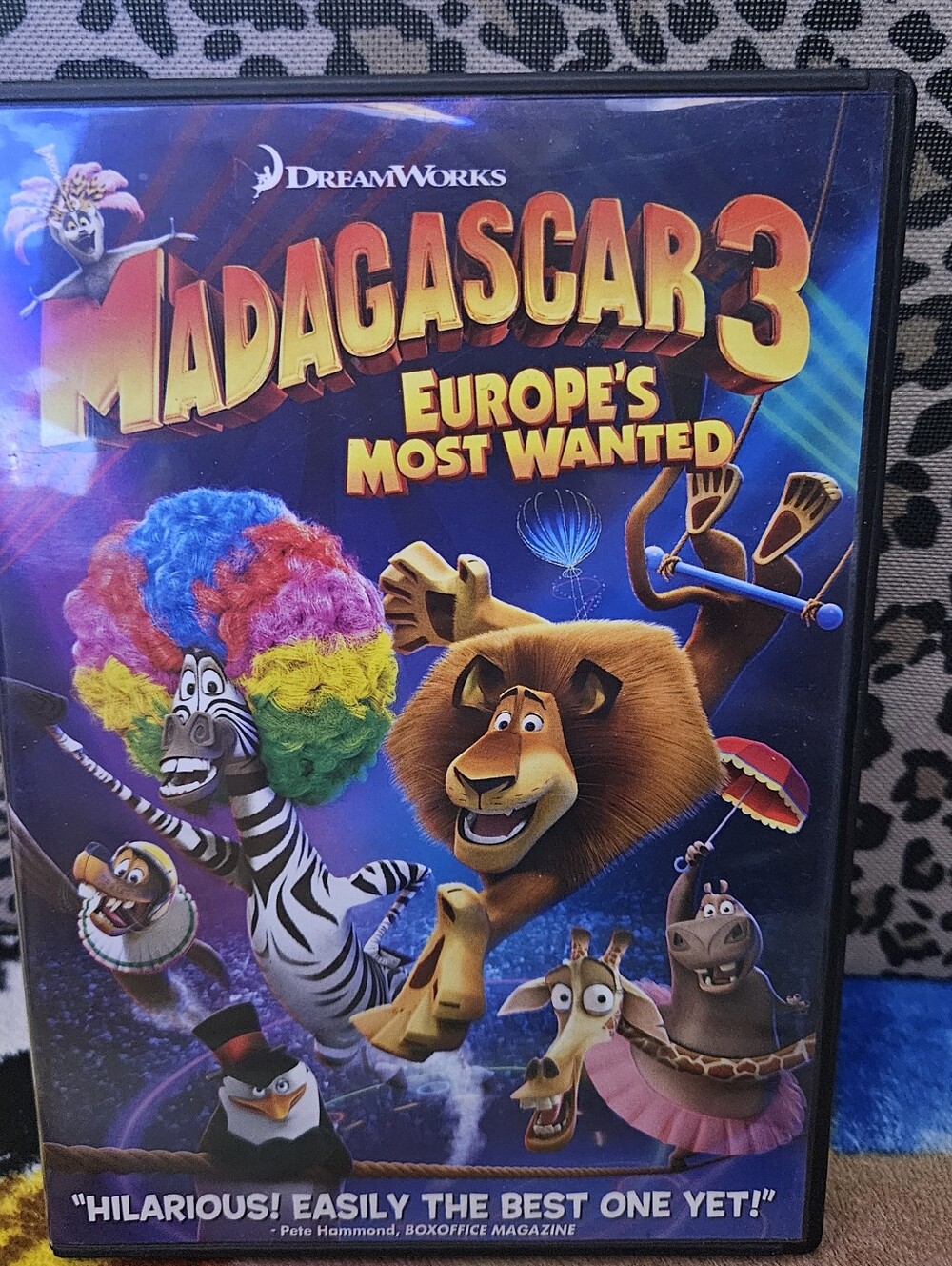 DreamWorks Madagascar 3 Zebra Figure with Bright Rainbow Wig